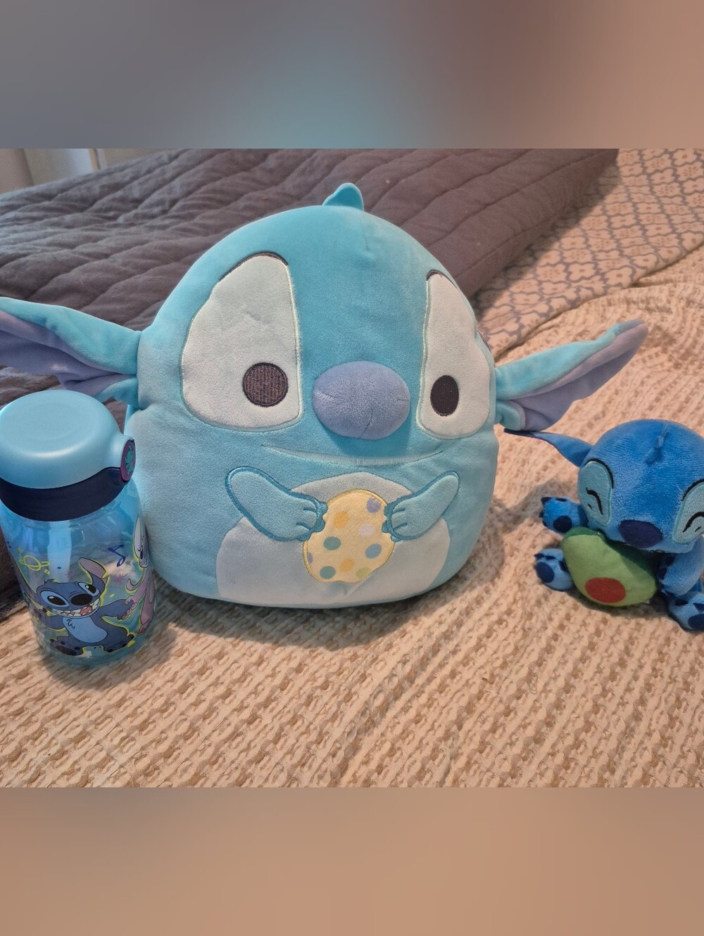 Disney Stitch Squishmallow With Tags, Disney Stitch Plush With Tags & Waterbottl